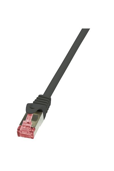 LogiLink Cablu S/FTP Cat6, LSZH, cupru, 1.5 m, negru, AWG27, dublu ecranat