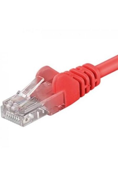 PremiumCord Patchcord UTP RJ45-RJ45 Categoria 5e 10m, roșu, integral din cupru, 26AWG
