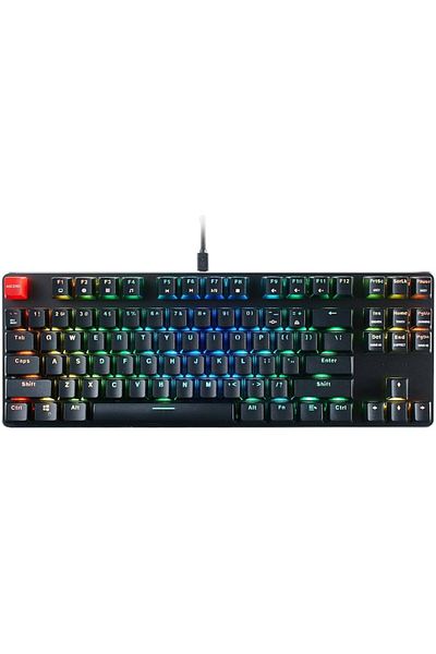 Glorious Gaming Mechanical Keyboard GMMK TKL RGB Lighting, Gateron Brown Switch, US Layout, Black