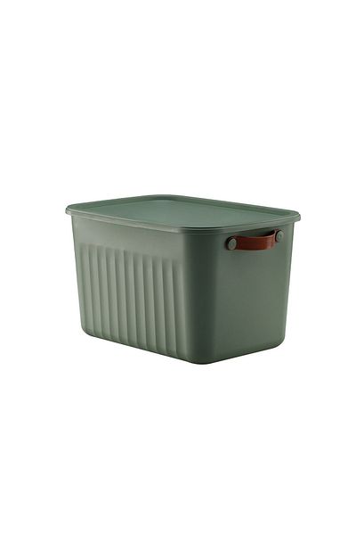 HOMİNG Multi-Purpose Soft Green Organizer Box with Lid 15 Lt