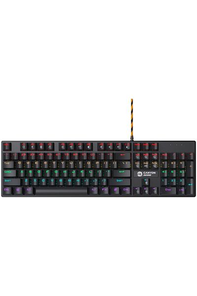 CANYON Gaming Keyboard Deimos GK-4 Rainbow US Wired Black