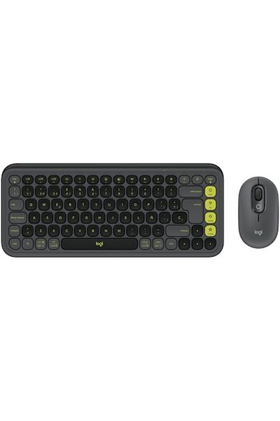 logitech Kit Tastatură + Mouse Wireless POP ICON COMBO, Bluetooth, EasySwitch, Grafit