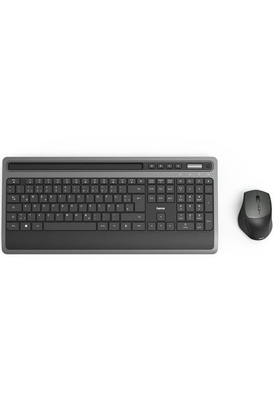 Hama Kit keyboard + wireless mouse KMW-600, multimedia, QWERTY, black/anthracite