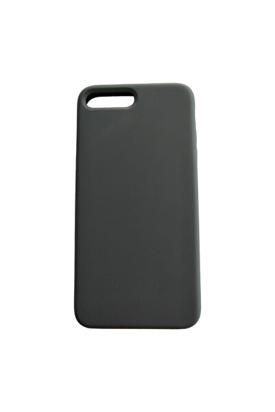 OEM Carcasă compatibilă cu iPhone 7+, silicon lichid cu interior de catifea, gri