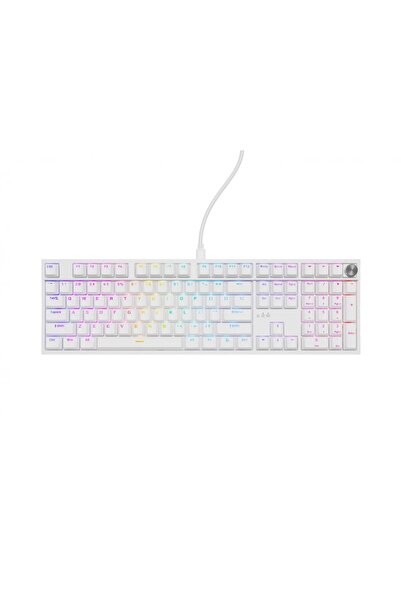 Genesis Tastatură mecanică de gaming THOR 404 RGB Outemu Peach Silent Switch, USB Alb
