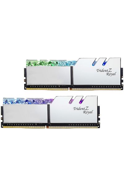 G Skill G.SKILL Trident Z Royal Silver, 16GB (2x8GB) DDR4, 3200MHz CL16, Kit cu două canale