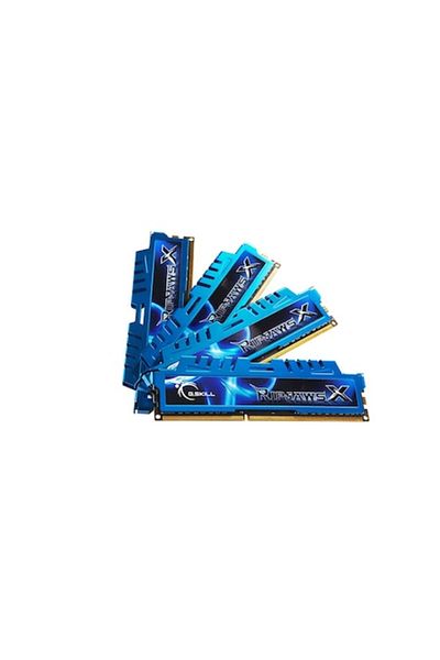 G Skill Kit memorie RAM G.SKILL RipjawsX Blue, 32GB (4x8GB), DDR3, 1600MHz, CL9, cu canale quad