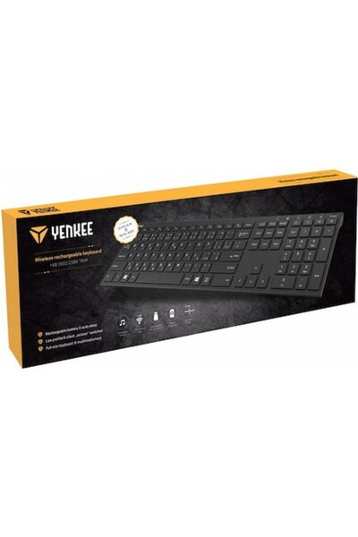 Yenkee Tastatură YKB 2000 CSBK, subțire, fără fir, neagră, Germania