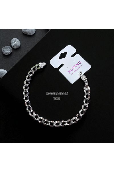 XUPING JEWELRY Melekcehobi Jewelry Xuping Brand Silver Color Chain Bracelet