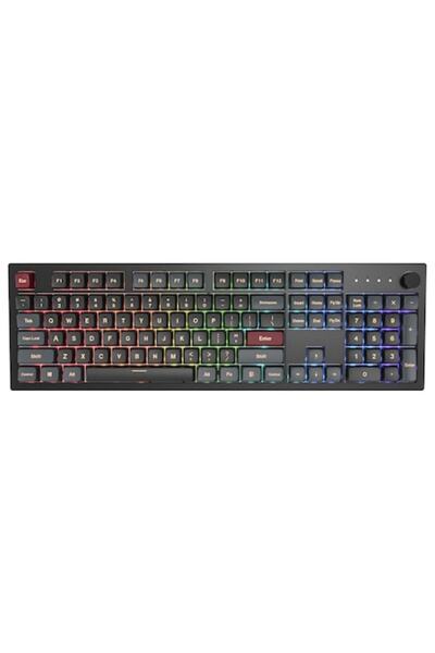 MONTECH Mechanical Keyboard MKey Darkness, Gateron G PRO 2.0 Red Switches, Dark Blue