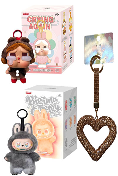 Yuka Kids Crying Again Süpriz +Labubu Süpriz Paket+Charm Ayıcık Anaktarlık He...