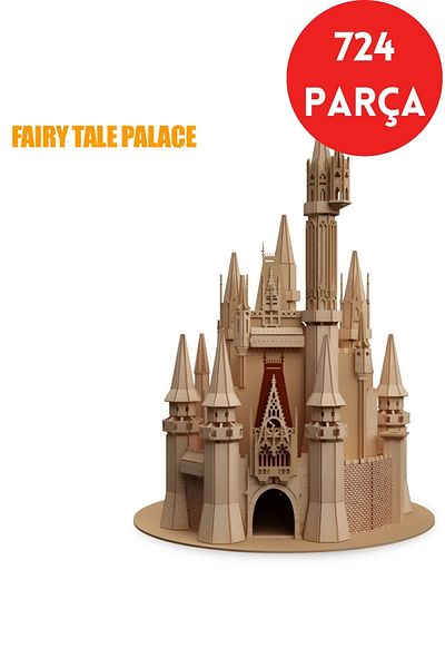 ALGWOOD 724 Piece Fairy Tale Castle Wooden Puzzle - 3D Fairy Tale Castle Puzzle 724 Pieces
