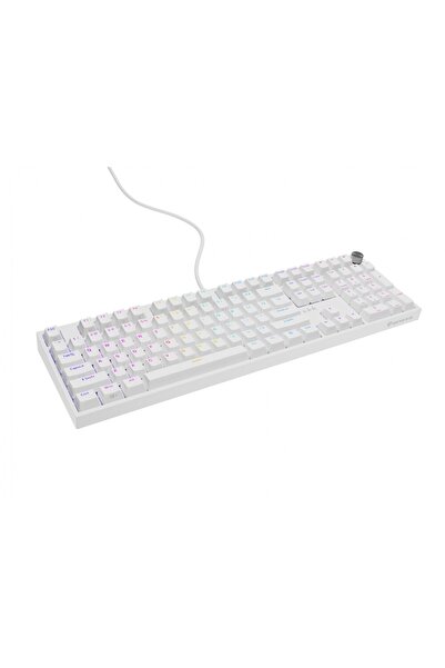 Genesis Tastatură mecanică de gaming THOR 404 RGB Outemu Peach Silent Switch, USB Alb