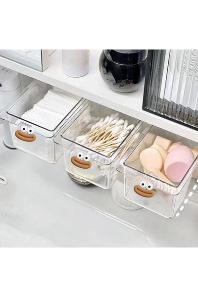 omilife Refrigerator Shelf Drawer Practical Storage Box Adjustable Transparent Organizer under Shelf Box