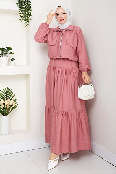 Bestenur Milda Jacket Dress Double Suit 1579 - Dusty Rose