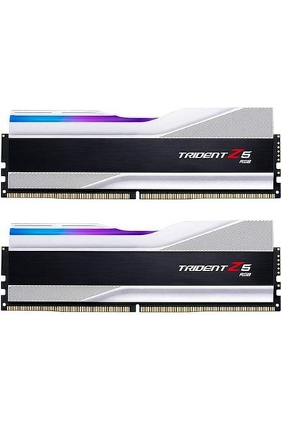 G Skill Kit memorie G.Skill Trident Z5 RGB Silver, 64GB, DDR5, 6000MHz, CL32, cu canale duale