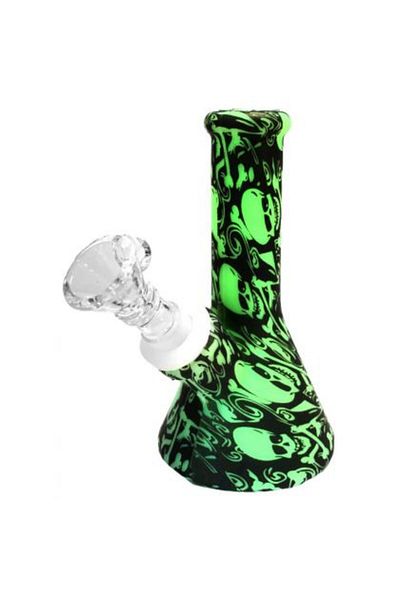 Urban Crew Bong Skulls Glow in the Dark Black Urban Crew silicon 13cm