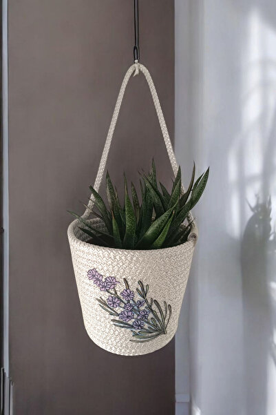 colezahome Asılabilen Saksılık Çiçeklik Dekoratif Dijital Baskılı Saksılık Se...