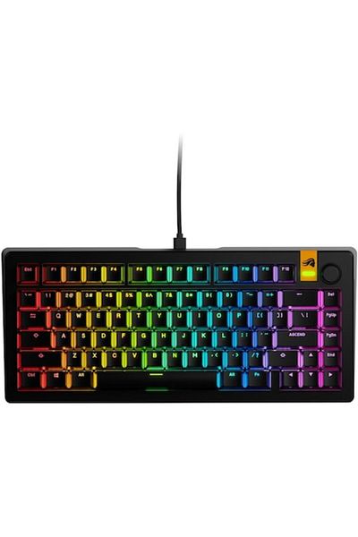 Glorious GMMK 3 HE 75% Mechanical Keyboard, USB-C, Fox HE Switches, US Layout, Black
