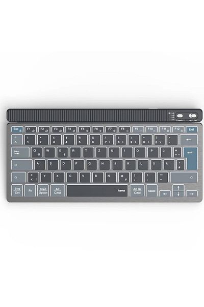 Hama Tastatură wireless WK-700, multi-dispozitiv, iluminată, neagră