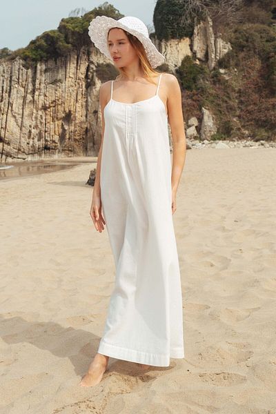 JOJOMIA Lavinia Strap Long Dress Cream