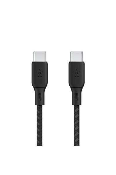 Belkin - كابل - مضفر - من سي إلى سي - 2.0 - 100 وات - 3 متر -