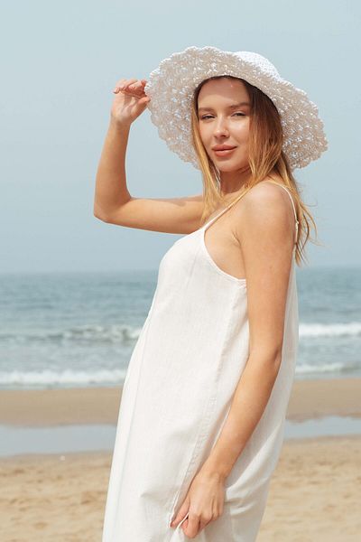 JOJOMIA Lavinia Strap Long Dress Cream