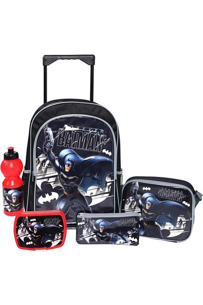Warner Bros Batman 5-in-1 Value Set Trolley Bag with Accessory – 16/17 Inch