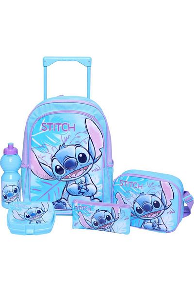 Disney Stitch 5-in-1 Value Set Trolley Bag with Accessory – 16/17 Inches