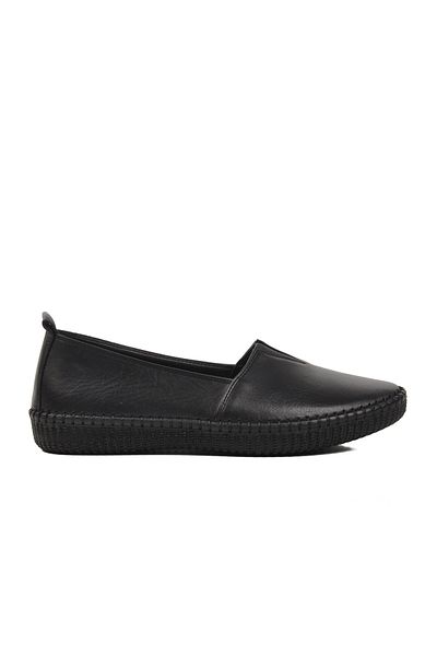 Voyager Black Genuine Leather Anatomical Women Casual Shoes