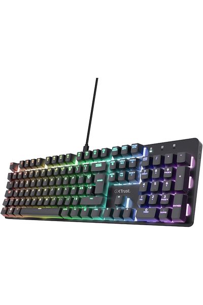 Trust Tastatura Gaming Mecanica GXT871 ZORA, Full RGB, programabila, cablu 1.8m, FN Keys, Negru