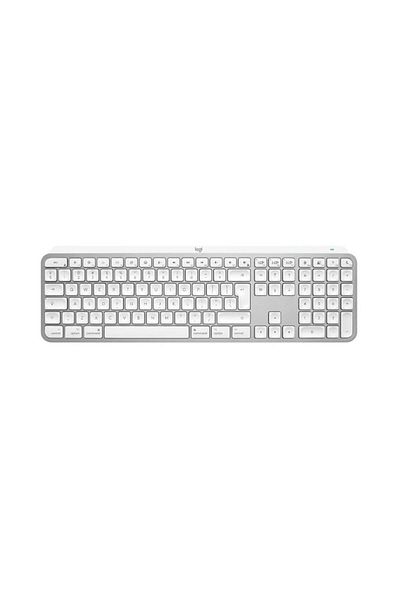 logitech Tastatură wireless MX Keys S pentru Mac, Bluetooth, multidispozitiv, aspect internațional SUA, gri pal