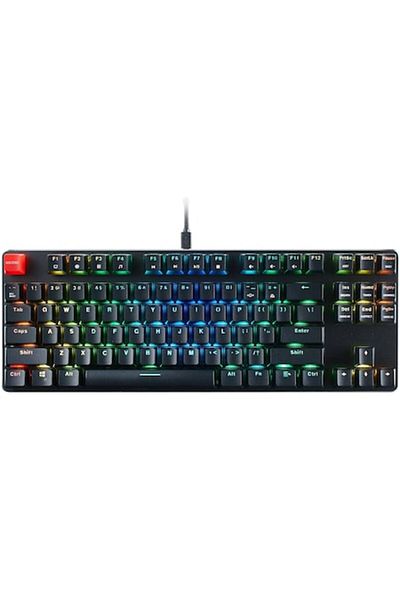 Glorious Gaming Mechanical Keyboard GMMK TKL RGB Lighting, Gateron Brown Switch, US Layout, Black