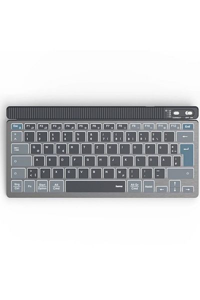 Hama Tastatură wireless WK-700, multi-dispozitiv, iluminată, neagră