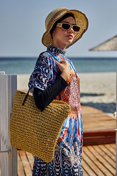 Remsa Mayo Remsa Straw Beach Bag 011 Camel
