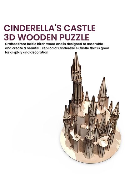 ALGWOOD 724 Piece Fairy Tale Castle Wooden Puzzle - 3D Fairy Tale Castle Puzzle 724 Pieces