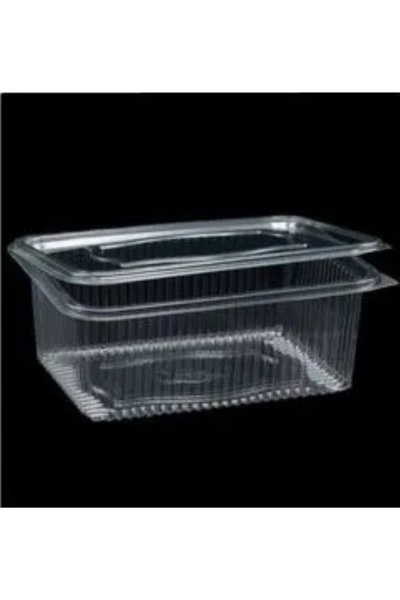 KIZILELMADA "1500 Cc Transparent Storage Container with Lid 50 Pieces - Large Volume Food Storage Container"