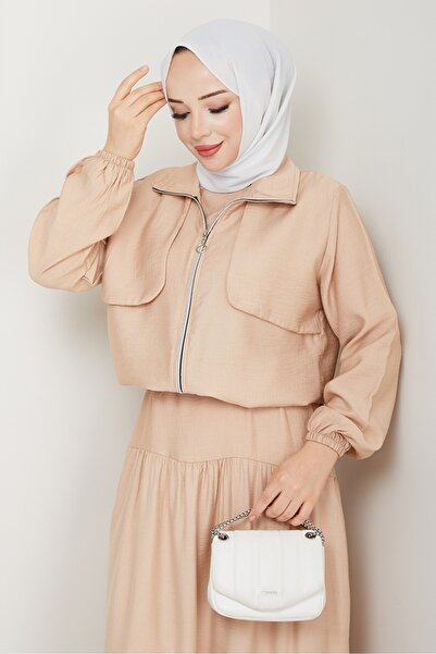 Bestenur Milda Jacket Dress Double Suit 1579 - Beige