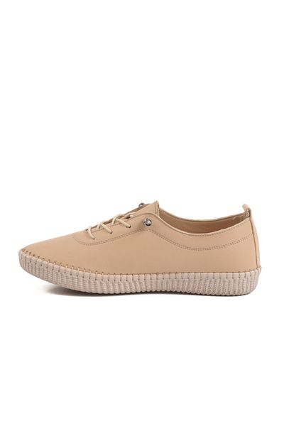 Voyager Cream Genuine Leather Anatomical Women's Casual Shoes