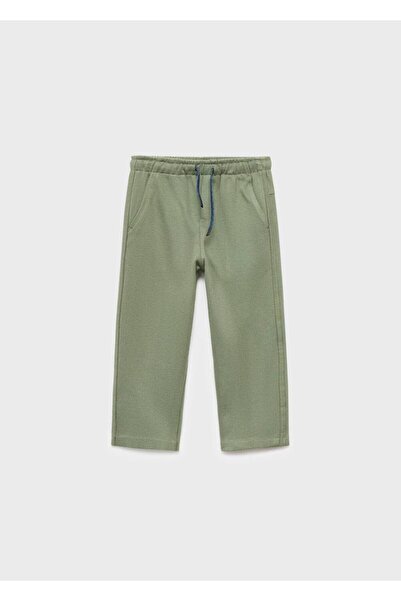 MANGO Baby İpli pamuklu jogger pantolon