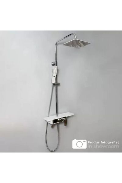 Alista Home Coloană de duș, afișaj LCD, oțel inoxidabil, alb/argintiu, SJG/009