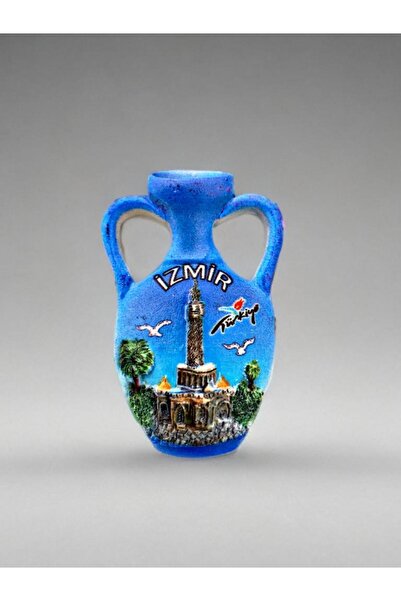 Mundy İZMİR Temalı Kabartmalı Polyester Magnet. 5cm x 8cm.