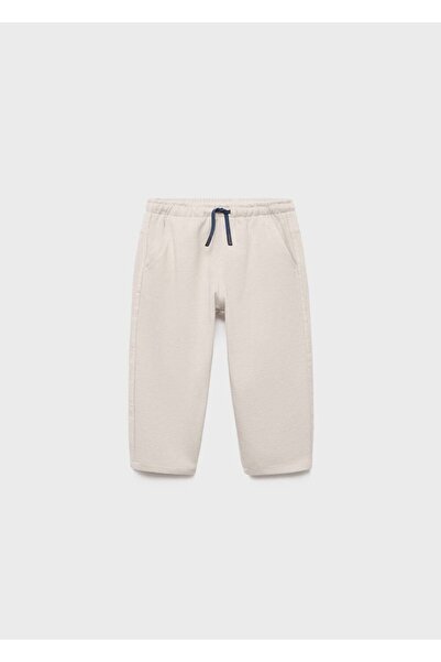 MANGO Baby İpli pamuklu jogger pantolon