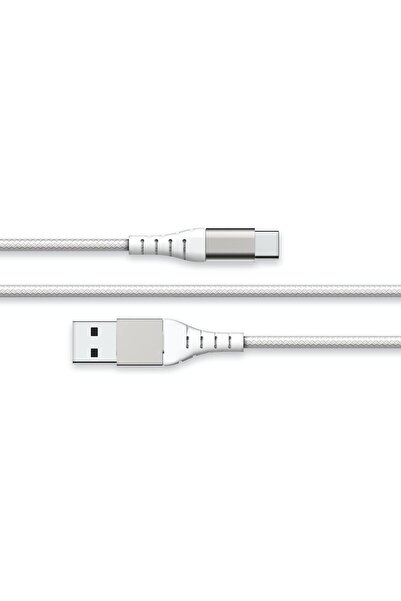 Force Power Lite USB A to C Reinforced Cable 2m White