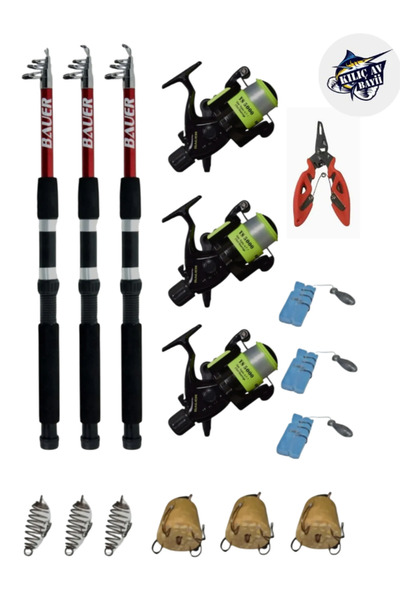 KILIÇ AV BAYİİ SELİM KILIÇ Olta Takımı Olta Seti 3lü Hazır Takım Göl, Baraj, ...