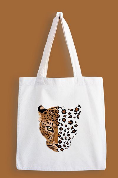 designedfy Leopard Printed Cloth Bag, Tote Bag