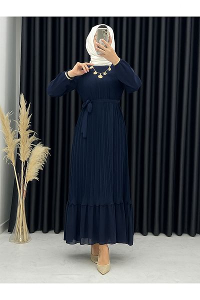 Dm Life Φόρεμα Hijab από πλισέ σιφόν