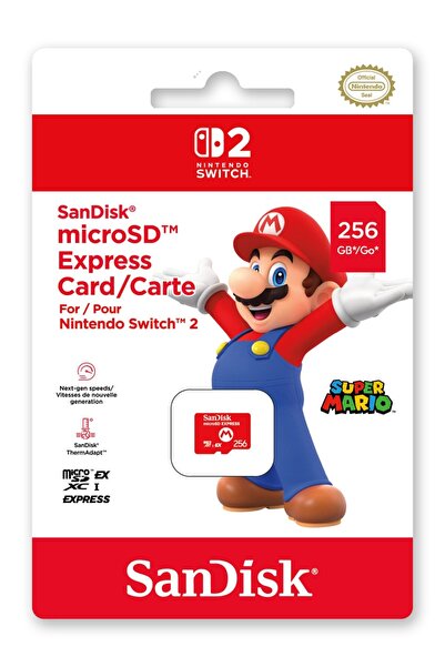 Nintendo Card micro SD SWITCH 2 SANDISK MARIO 256GB