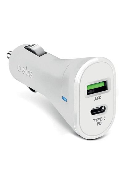 SBS Fast Charging Car Charger, 20W, Dual Device Support, Convenient Portable Charging