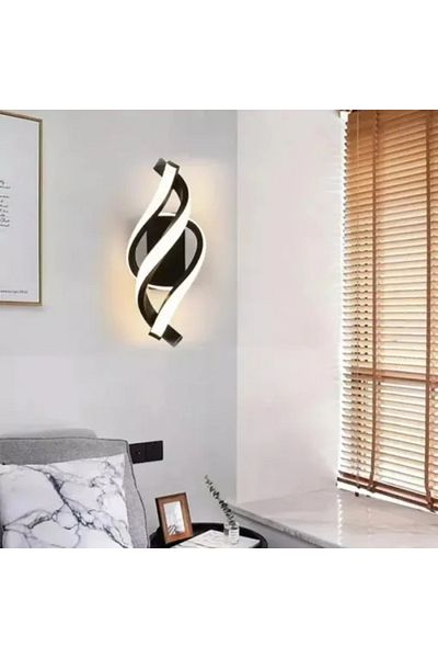 Alista Home Aplica LED Reid 45 W, Lumina Rece/Calda/Neutra, Negru